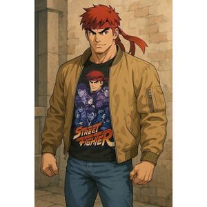Street Fighter Anime Video Game Graphic Tshirt Size L- Large Graphic